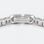 Greyford Menton Color Stone Tennis Bracelet — close-up of the piece and brand engraving