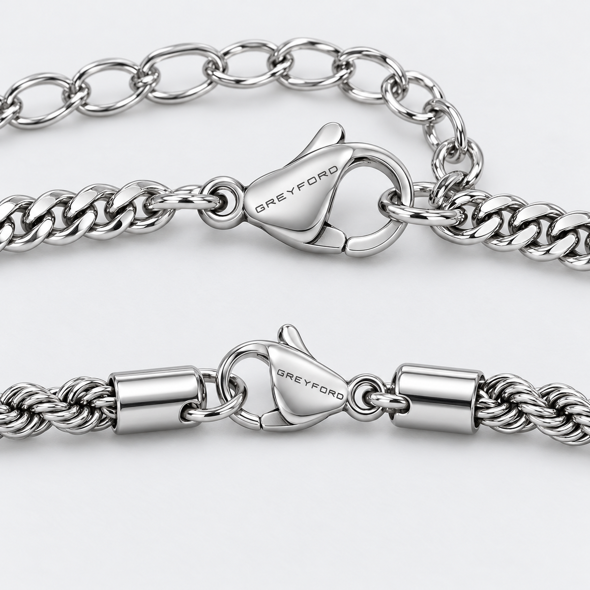Greyford Lisboa Three Piece Bracelet Set — close-up of the piece and brand engraving