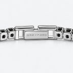 Greyford Deauville Black Stone Tennis Bracelet — close-up of the piece and brand engraving