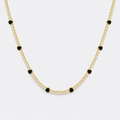 Greyford Amalfi Black Stone Station Necklace — studio product photograph