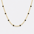 Greyford Amalfi Black Stone Station Necklace — studio product photograph