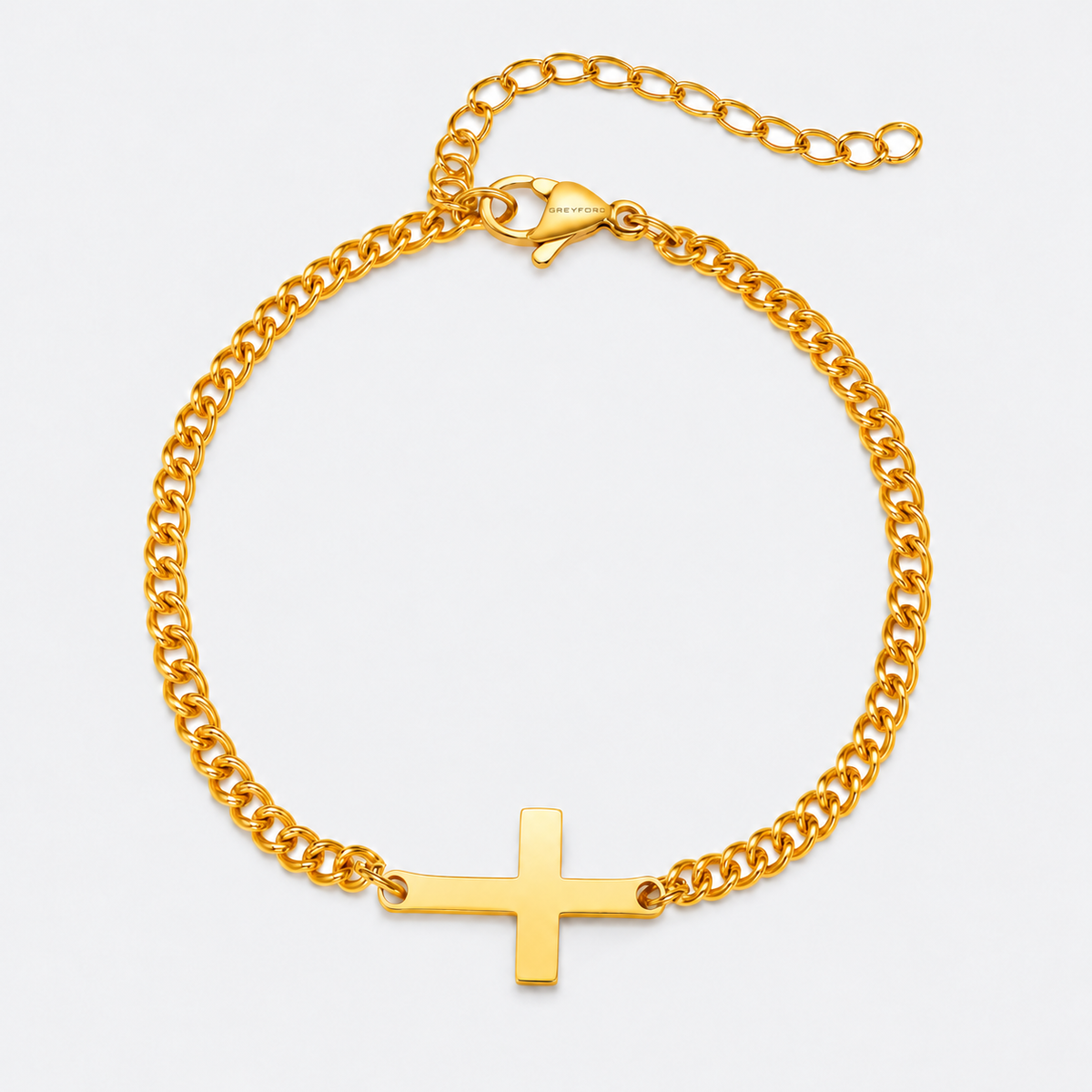 Greyford Assisi Cross Chain Bracelet — studio product photograph