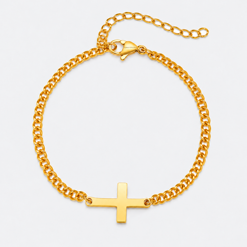 Greyford Assisi Cross Chain Bracelet — studio product photograph