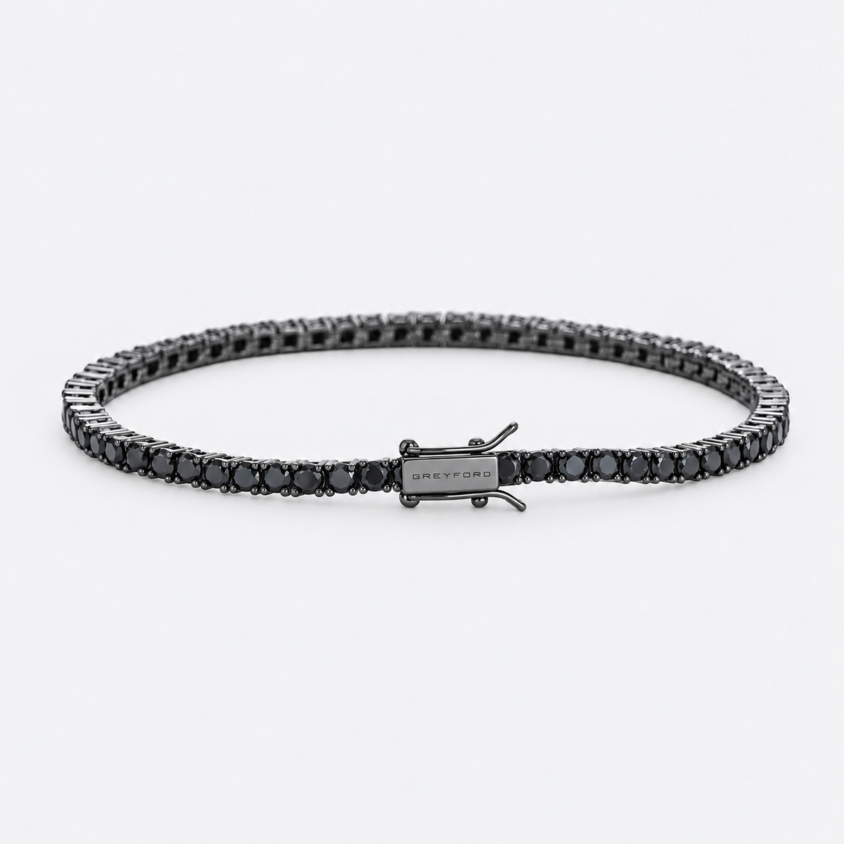 Greyford Berlin Black Cubic Zirconia Tennis Bracelet — studio product photograph