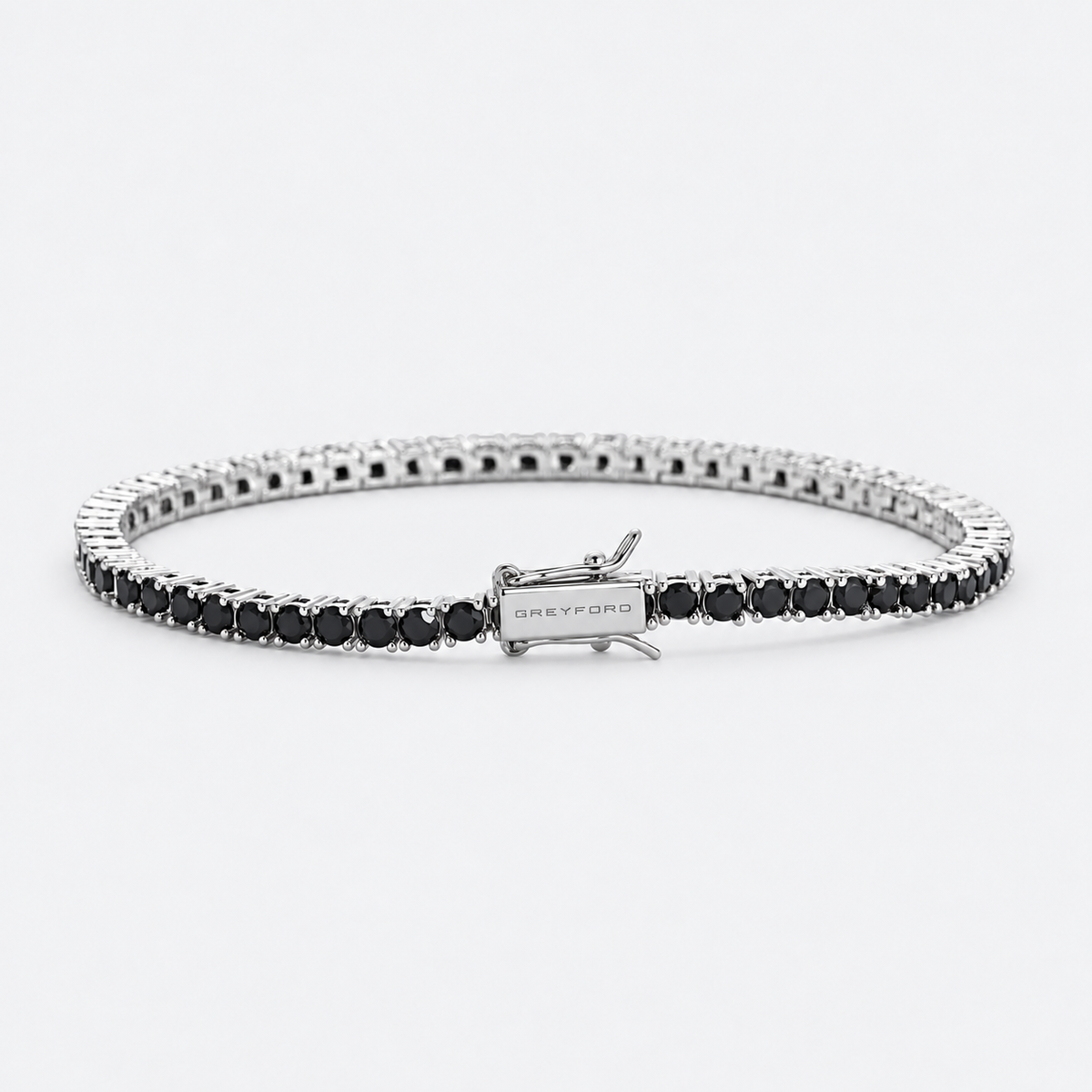 Greyford Berlin Black Cubic Zirconia Tennis Bracelet — studio product photograph
