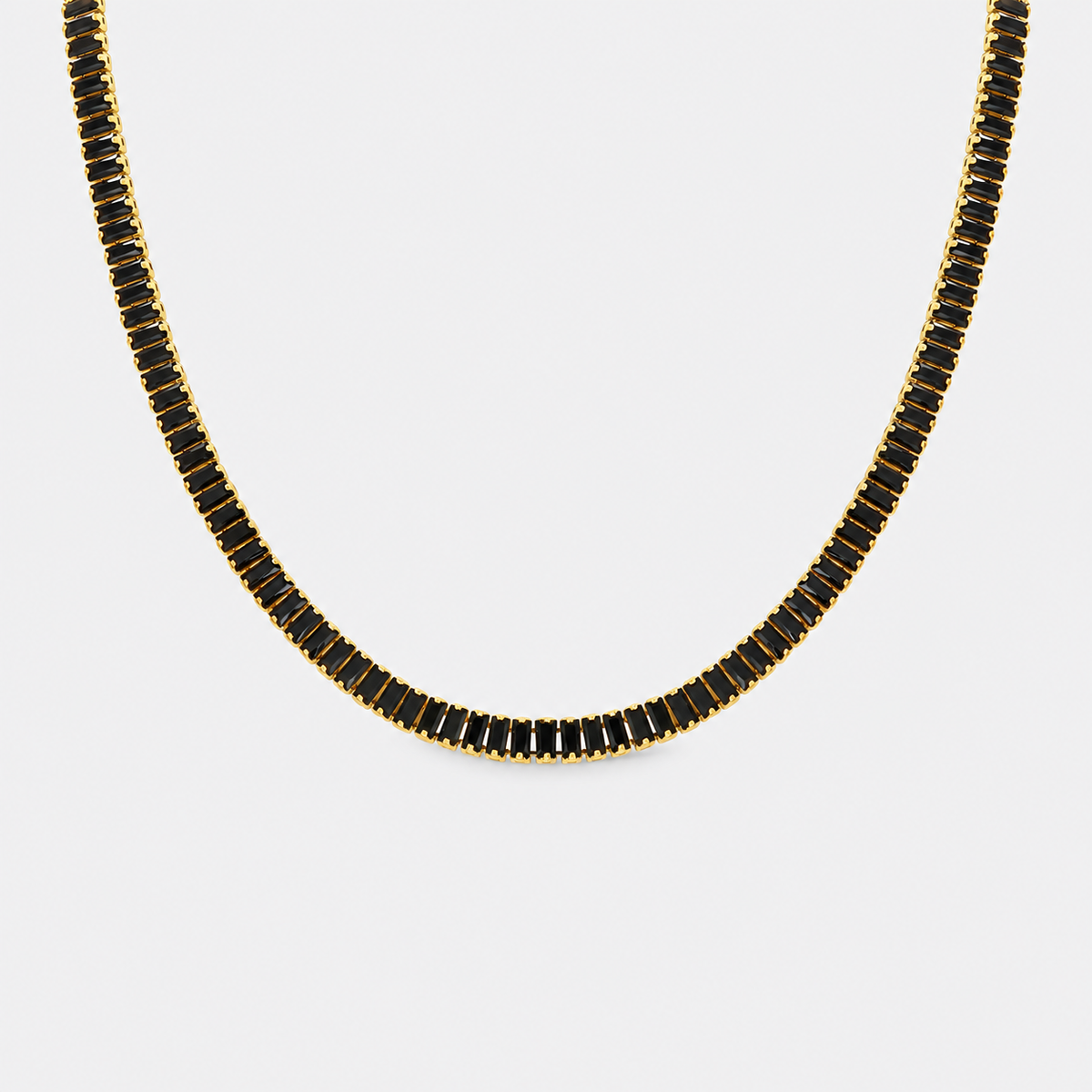 Greyford Cannes Black Tennis Choker Necklace — studio product photograph