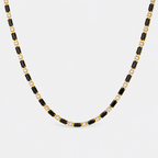 Greyford Capri Black and Gold Station Necklace — studio product photograph