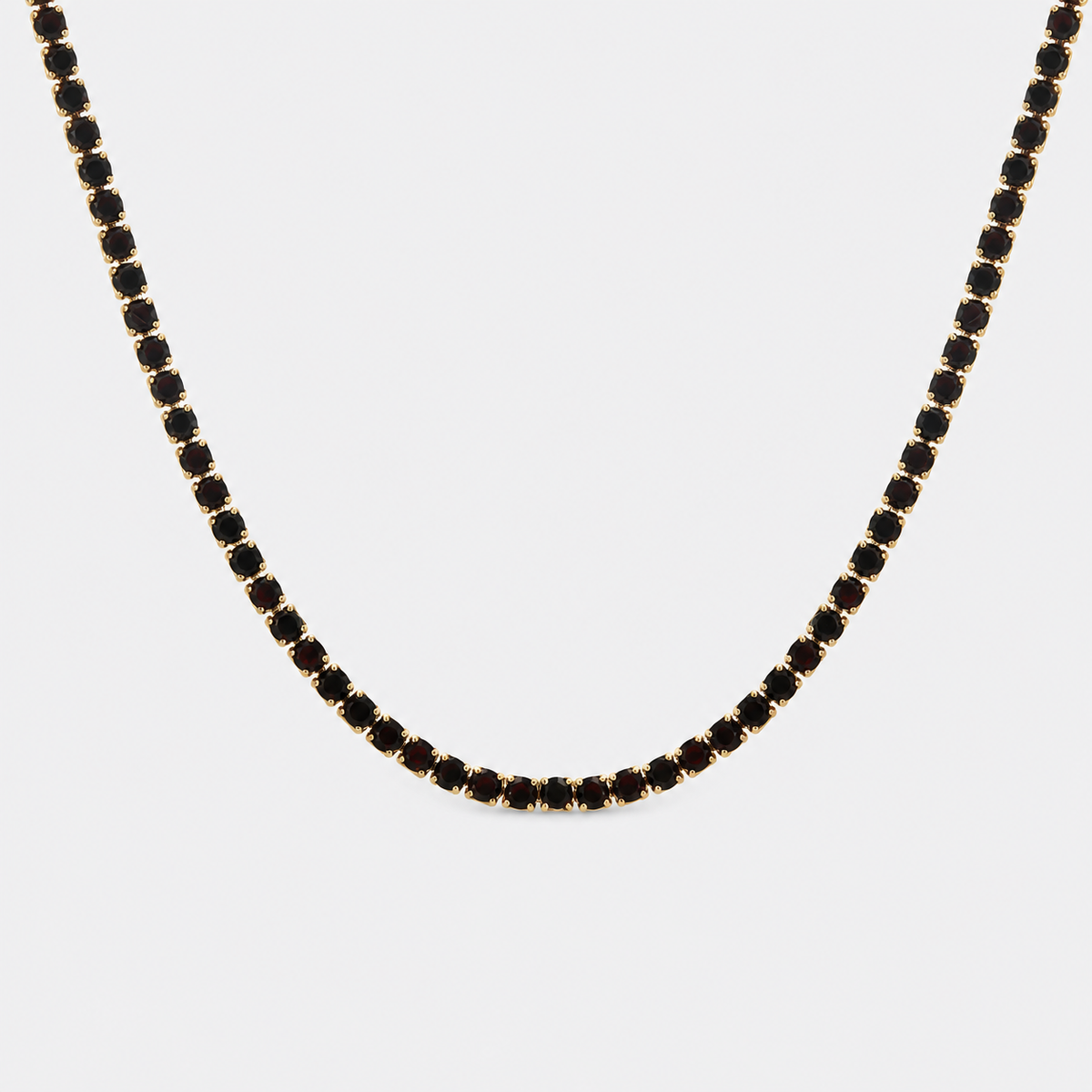 Greyford Ibiza Round Black Stone Necklace — studio product photograph