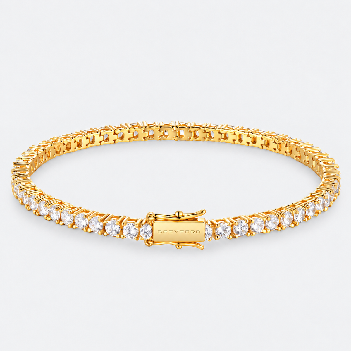 Greyford clear-stone tennis bracelet — studio product photograph