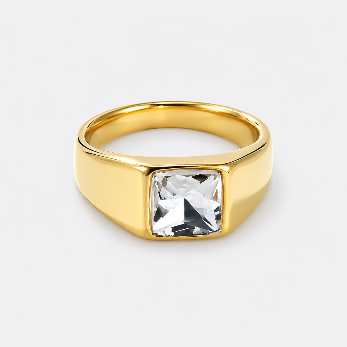 Greyford Monaco Square Stone Signet Ring — studio product photograph