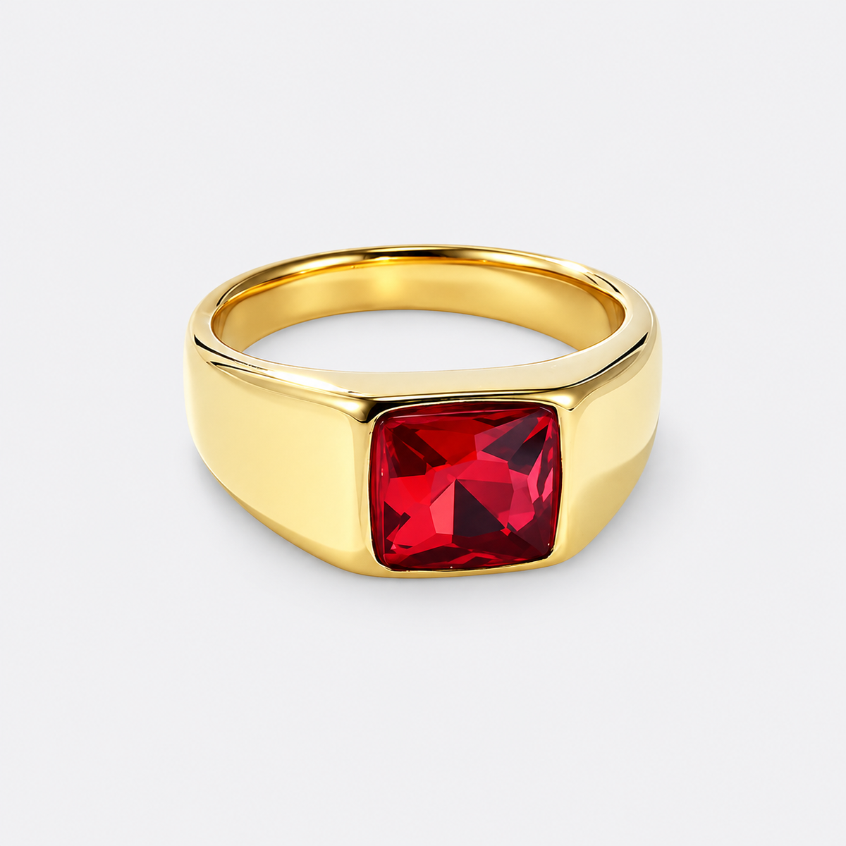Greyford Monaco Square Stone Signet Ring — studio product photograph