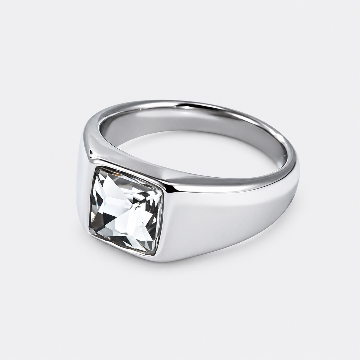 Greyford Monaco Square Stone Signet Ring — studio product photograph