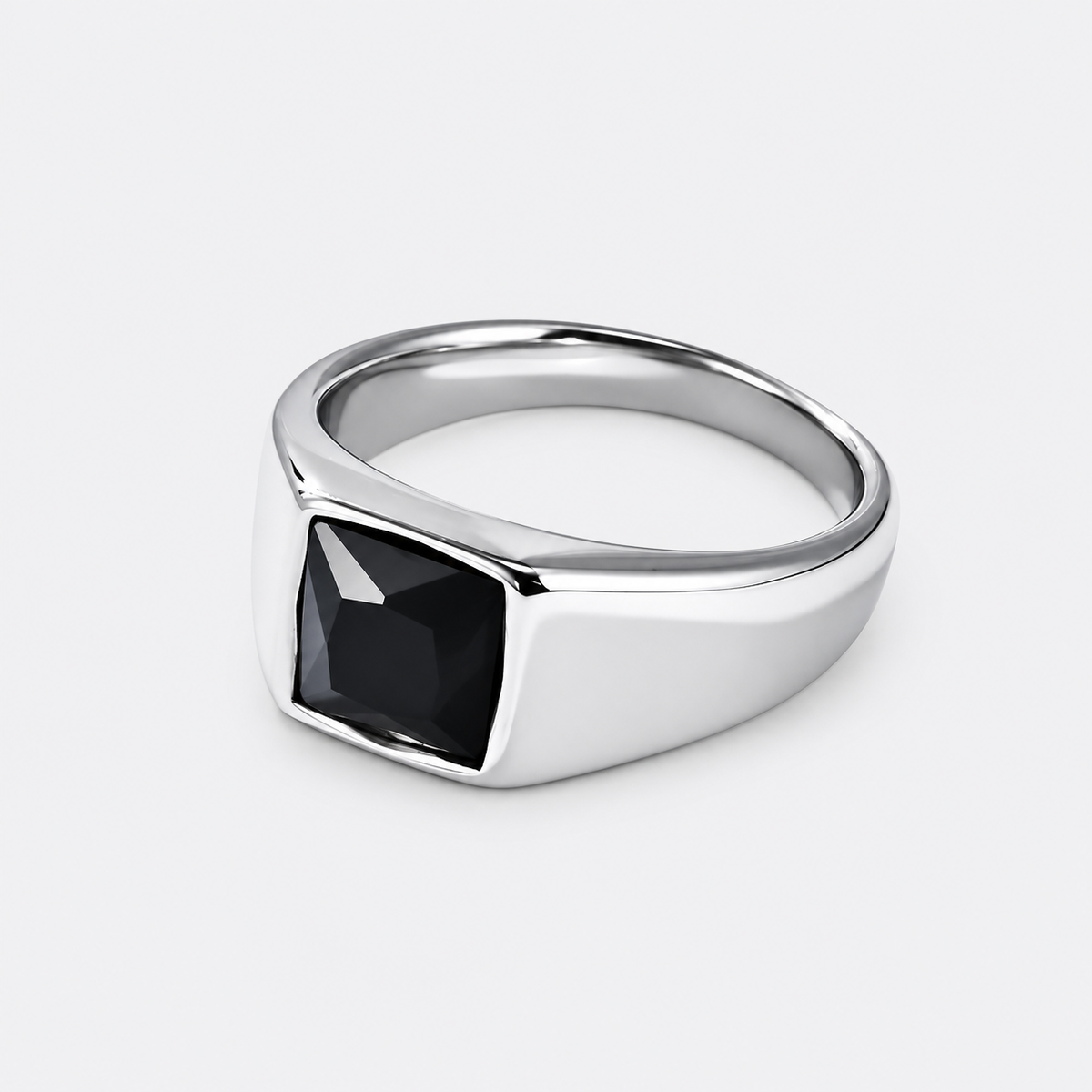 Greyford Monaco Square Stone Signet Ring — studio product photograph