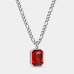 Greyford Paris Rectangular Stone Pendant Necklace — studio product photograph