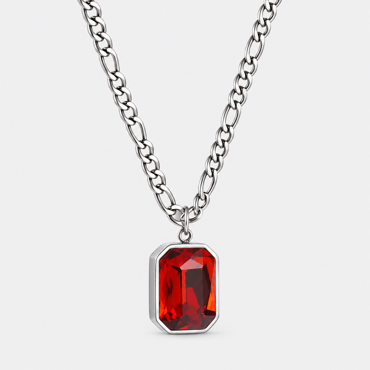 Greyford Paris Rectangular Stone Pendant Necklace — studio product photograph