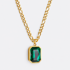Greyford Paris Rectangular Stone Pendant Necklace — studio product photograph