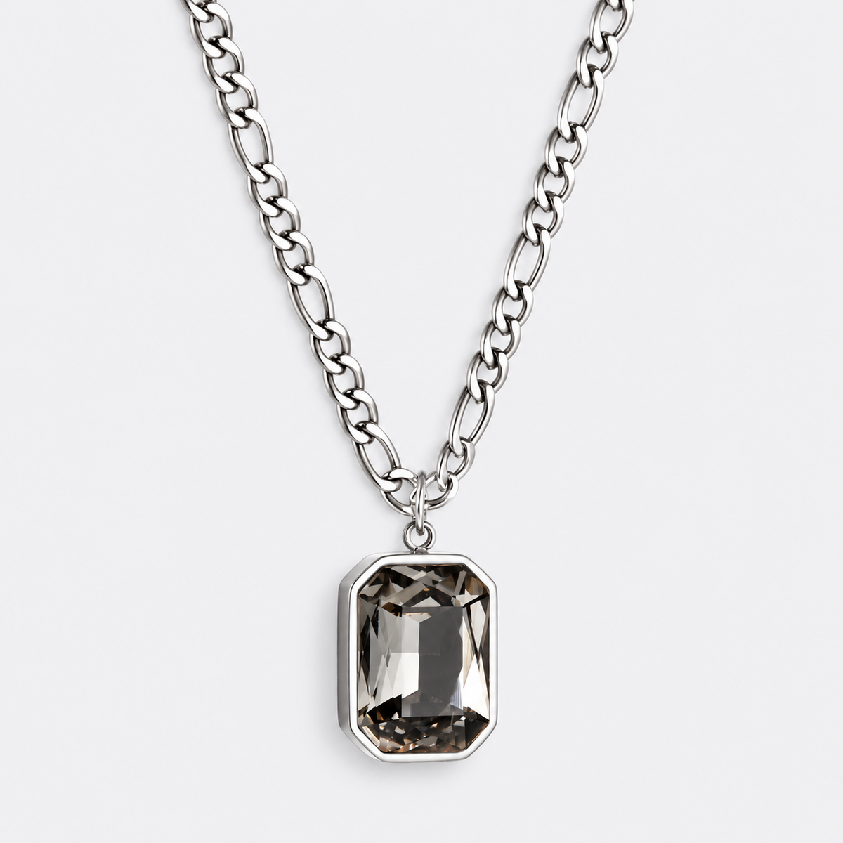 Greyford Paris Rectangular Stone Pendant Necklace — studio product photograph