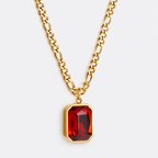 Greyford Paris Rectangular Stone Pendant Necklace — studio product photograph