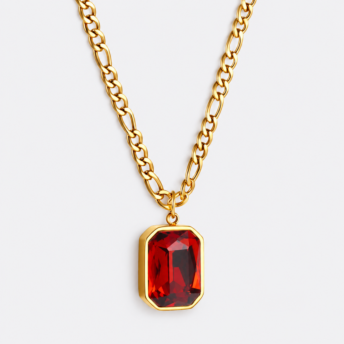Greyford Paris Rectangular Stone Pendant Necklace — studio product photograph