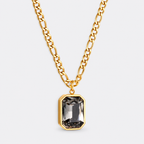 Greyford Paris Rectangular Stone Pendant Necklace — studio product photograph