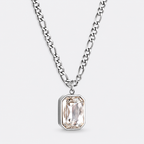 Greyford Paris Rectangular Stone Pendant Necklace — studio product photograph