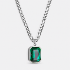 Greyford Paris Rectangular Stone Pendant Necklace — studio product photograph