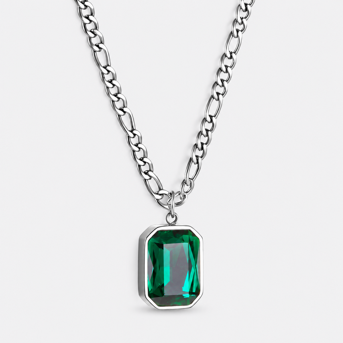 Greyford Paris Rectangular Stone Pendant Necklace — studio product photograph