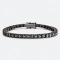 GREYFORD Moissanite Tennis Bracelet | Black 925 Silver — studio product photograph