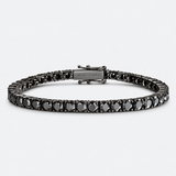 Moissanite Tennis Bracelet | Black 925 Silver