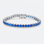 Greyford Riviera Blue Cubic Zirconia Tennis Bracelet — studio product photograph