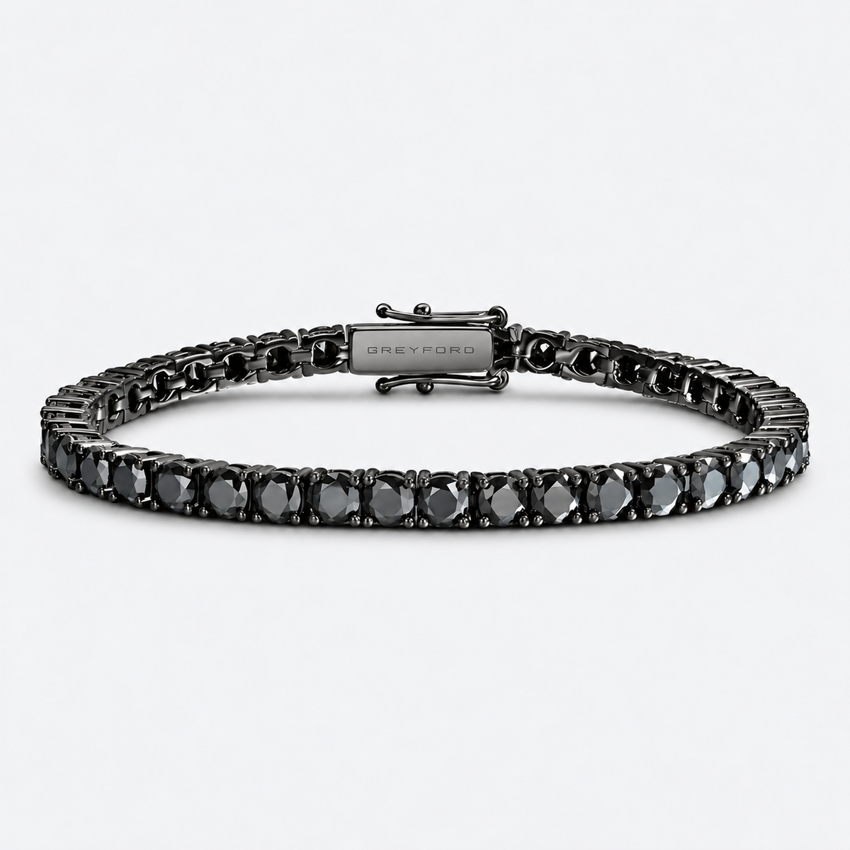 Greyford Stockholm Black Zirconia Tennis Bracelet — studio product photograph