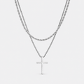 Greyford Venezia Cross and Rope Chain Necklace Set — studio product photograph