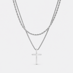 Greyford Venezia Cross and Rope Chain Necklace Set — studio product photograph